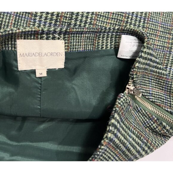 Maria de la Orden Mini Skirt in Green Plaid - Picture 3 of 3